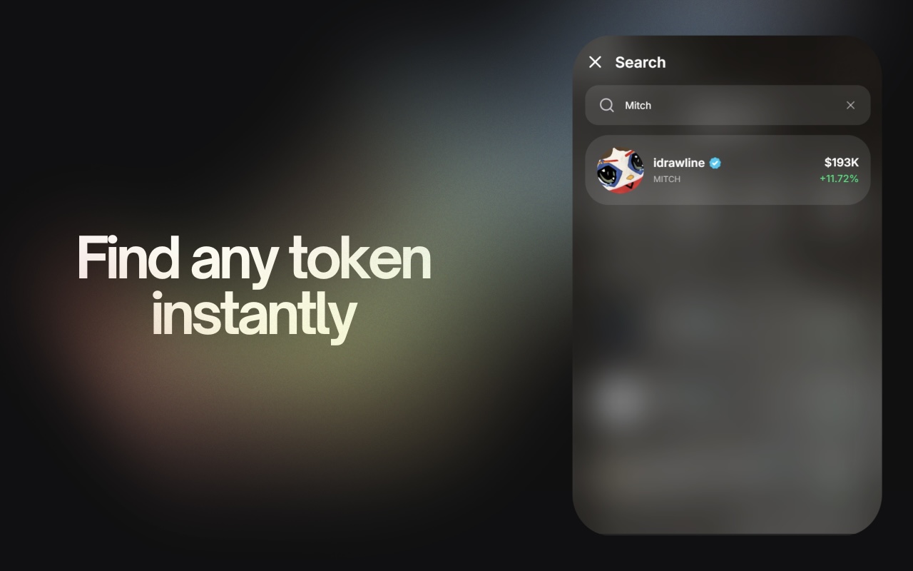 Find any token instantly